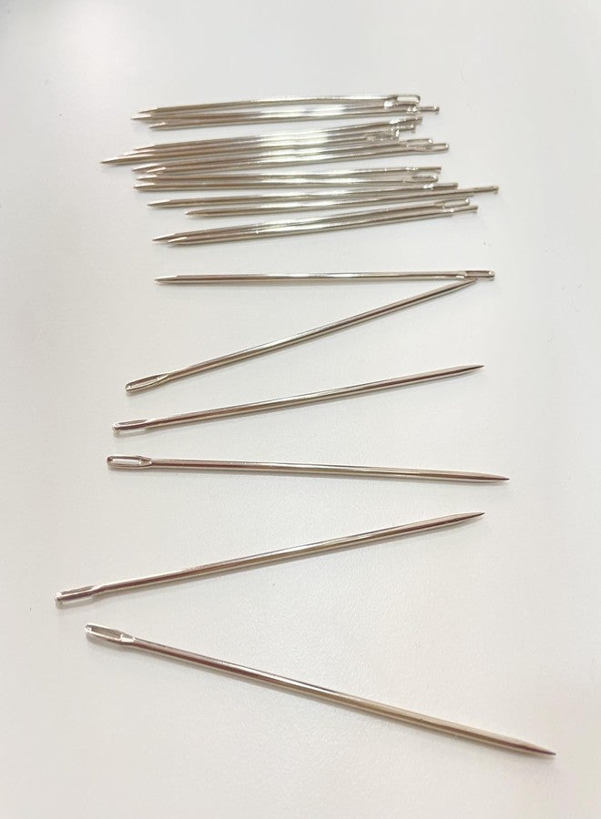 OMX, 20 Pieces, Long Eyed Beading Needles, 2MM x 127mm | 127 mm (5 inch) Long & 2MM Thick, Packing Bag Needles, Used to Work with Heavier Materials, Canvas, Jute, Book Binding etc - Image 2